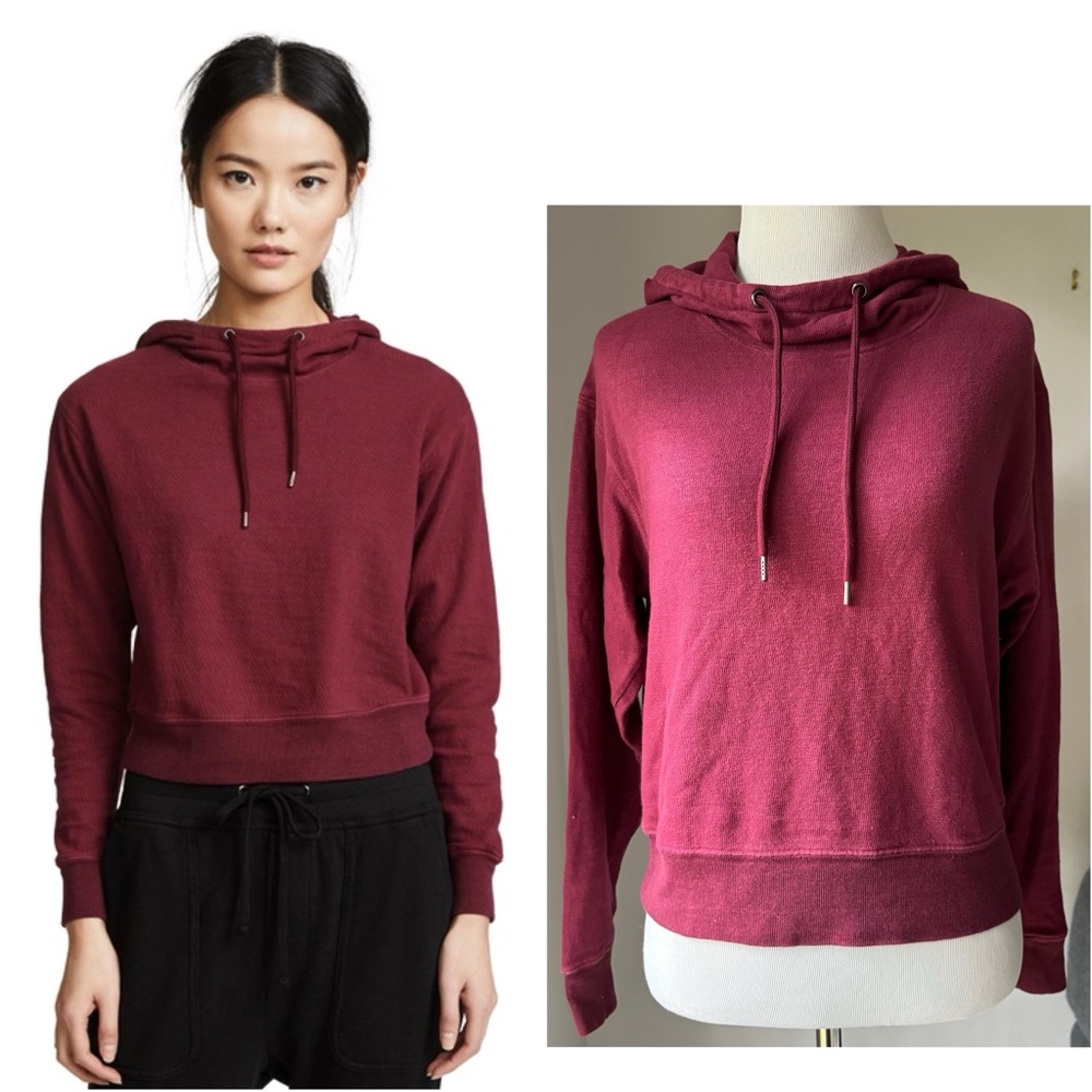 James Perse Shrunken Hoodie Sweatshirt